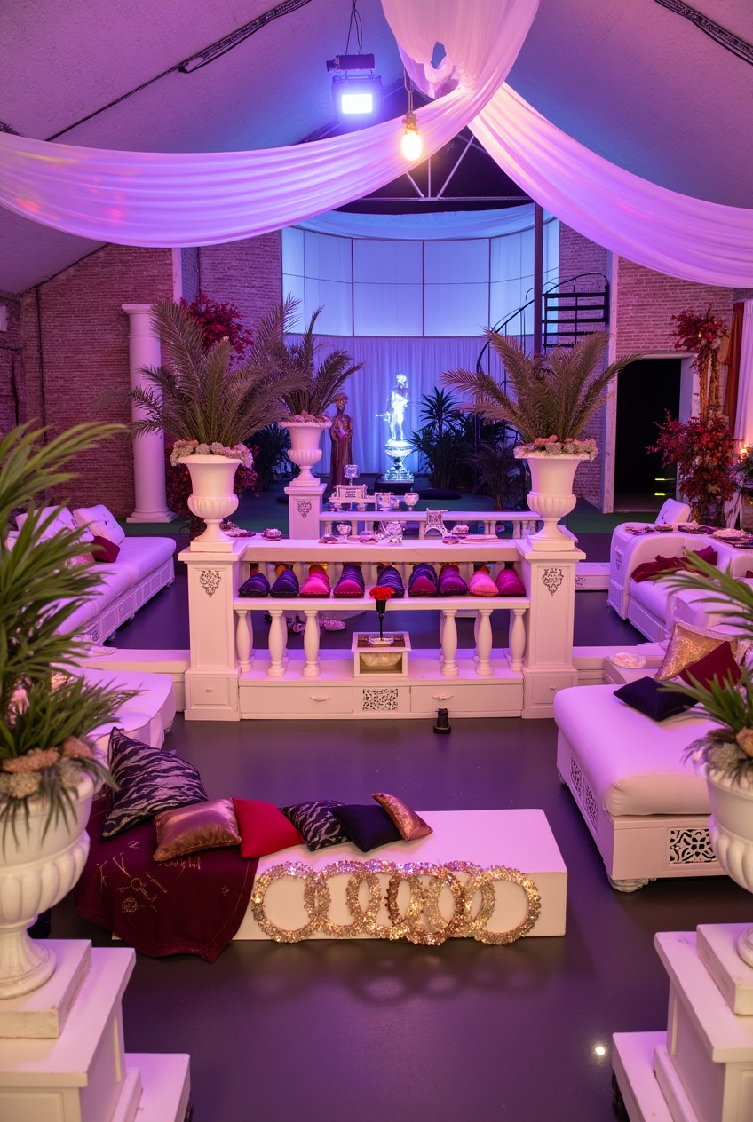 Draped entrance